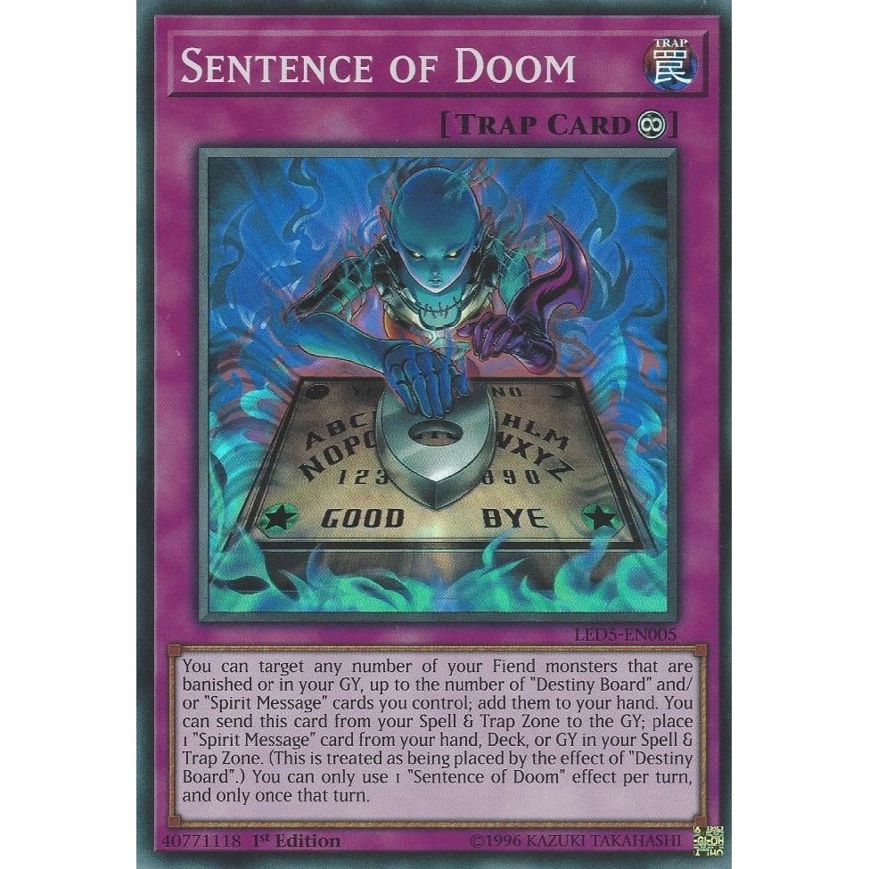 Image for Sentence of Doom (LED5-EN005) (LED5) - YuGiOh