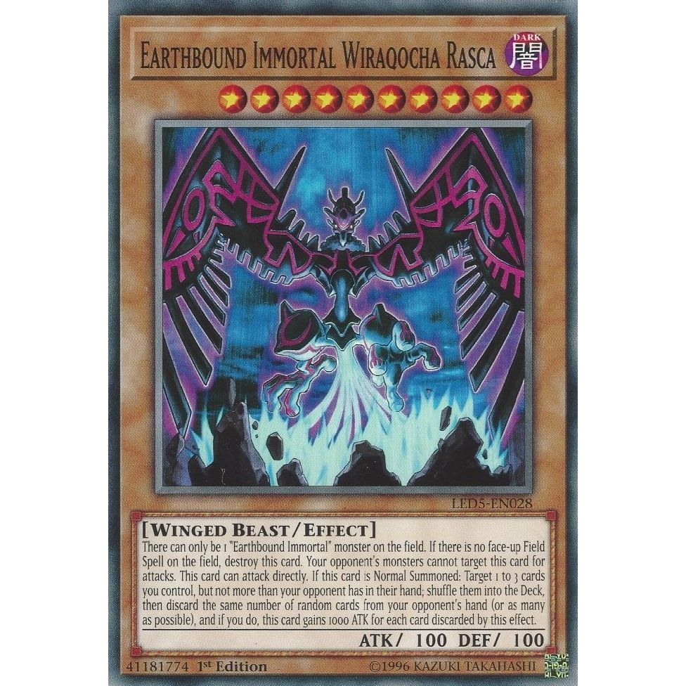 Image for Earthbound Immortal Wiraqocha Rasca (LED5-EN028) (LED5) - YuGiOh