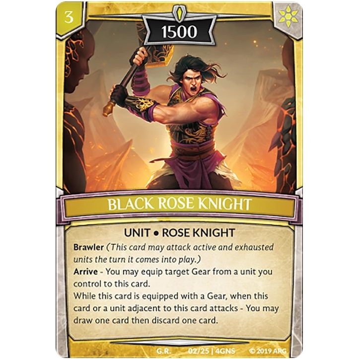 Image for Black Rose Knight (2/25 | 4GNS) (GENE) - Argent Saga TCG