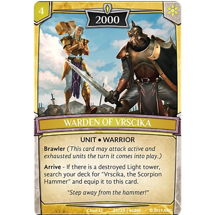 Image for Warden of Vrscika (25/25 | 4GNS) (GENE) - Argent Saga TCG