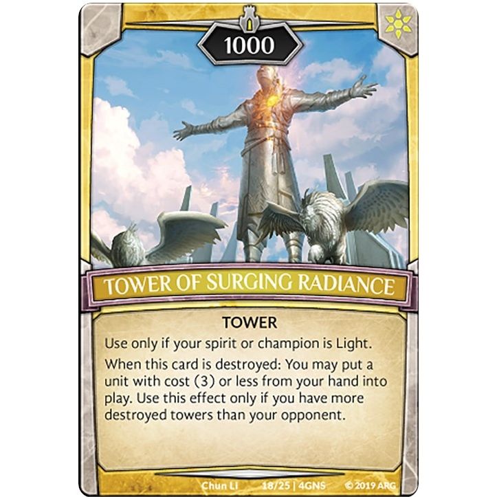Image for Tower of Surging Radiance (18/25 | 4GNS) (GENE) - Argent Saga TCG