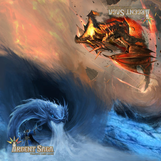 Image for Argent Saga TCG Cloth 2-Player Playmat - Fire and Ice - Playmats