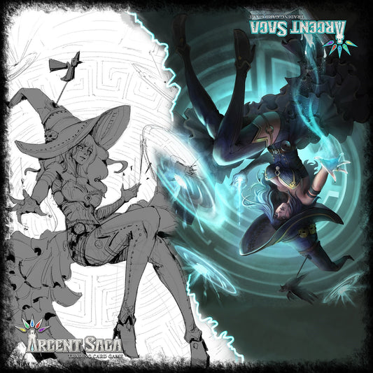 Image for Argent Saga TCG Cloth 2-Player Playmat - Hoenna, Immoral Conjurer - Playmats