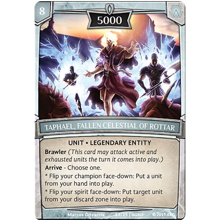 Image for Taphael, Fallen Celestial of Rottar (13/25 | 4GNS) (GENE) - Argent Saga TCG
