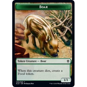 Image for Boar // Food (017) Double-Sided Token (9 // 17) (ELD) - Magic: The Gathering