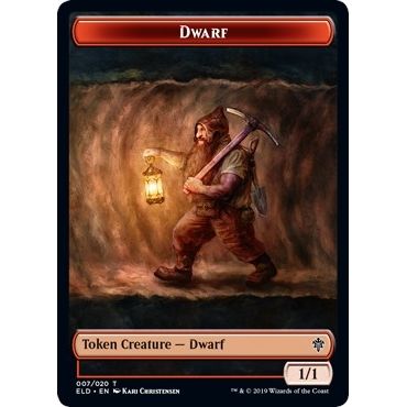Image for Dwarf // Food (015) Double-Sided Token (7 // 15) (ELD) - Magic: The Gathering