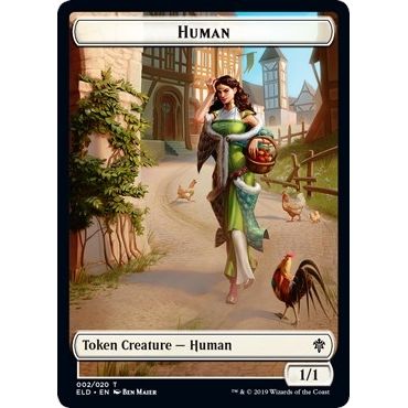 Image for Human // Food (018) Double-Sided Token (2 // 18) (ELD) - Magic: The Gathering