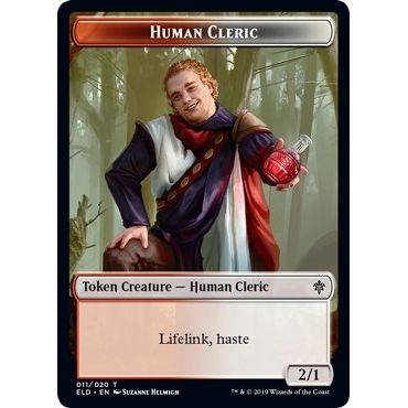 Image for Human Cleric // Food (018) Double-Sided Token (11 // 18) (ELD) - Magic: The Gathering
