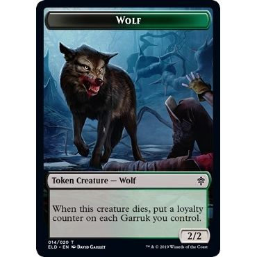 Image for Wolf // Food (016) Double-Sided Token (14 // 16) (ELD) - Magic: The Gathering