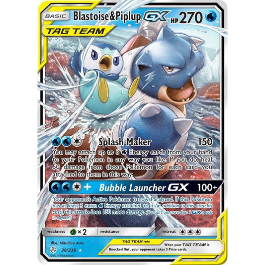 Image for Blastoise & Piplup GX (38/236) (SM12) - Pokemon