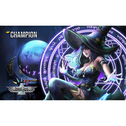 Image for Argent Saga TCG Rubber Event Playmat - Hoenna, The Dark Champion (October 2019) - Playmats