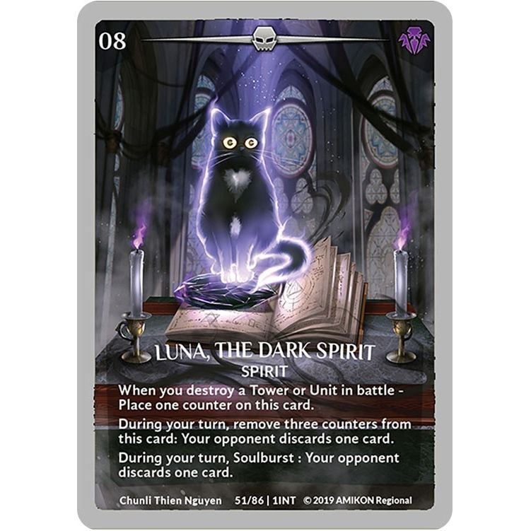 Image for Luna, the Dark Spirit (Silver Metal) (ARG Oct./Nov. 2019 Regional) (51/86 | 1INT) (PR) - Argent Saga TCG