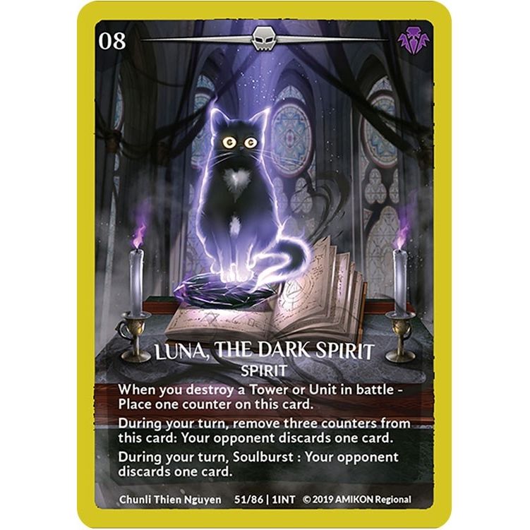 Image for Luna, the Dark Spirit (Gold Metal) (ARG Oct./Nov. 2019 Regional) (51/86 | 1INT) (PR) - Argent Saga TCG