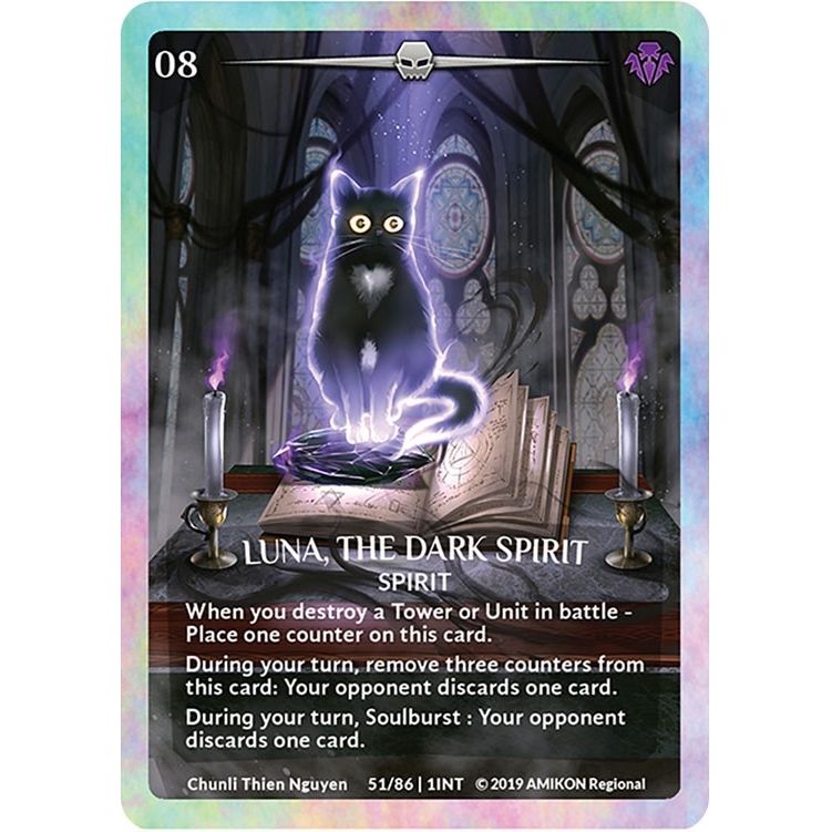 Image for Luna, the Dark Spirit (Rainbow Metal) (ARG Oct./Nov. 2019 Regional) (51/86 | 1INT) (PR) - Argent Saga TCG