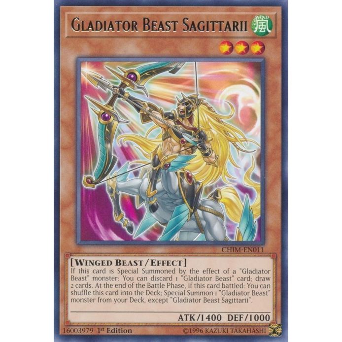 Image for Gladiator Beast Sagittarii (CHIM-EN011) (CHIM) - YuGiOh