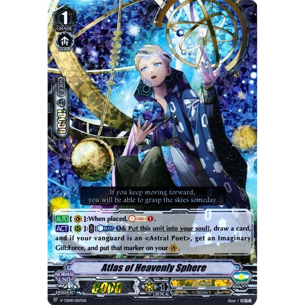 Image for Atlas of Heavenly Sphere (RRR Foil) (V-TD09/007EN) (V-TD09) - Cardfight Vanguard