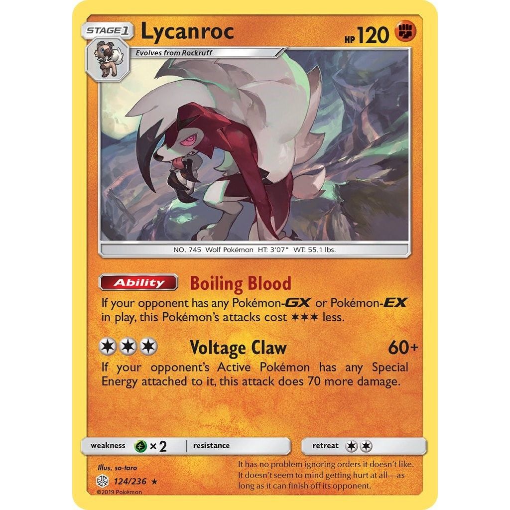 Image for Lycanroc (124/236) (SM12) - Pokemon
