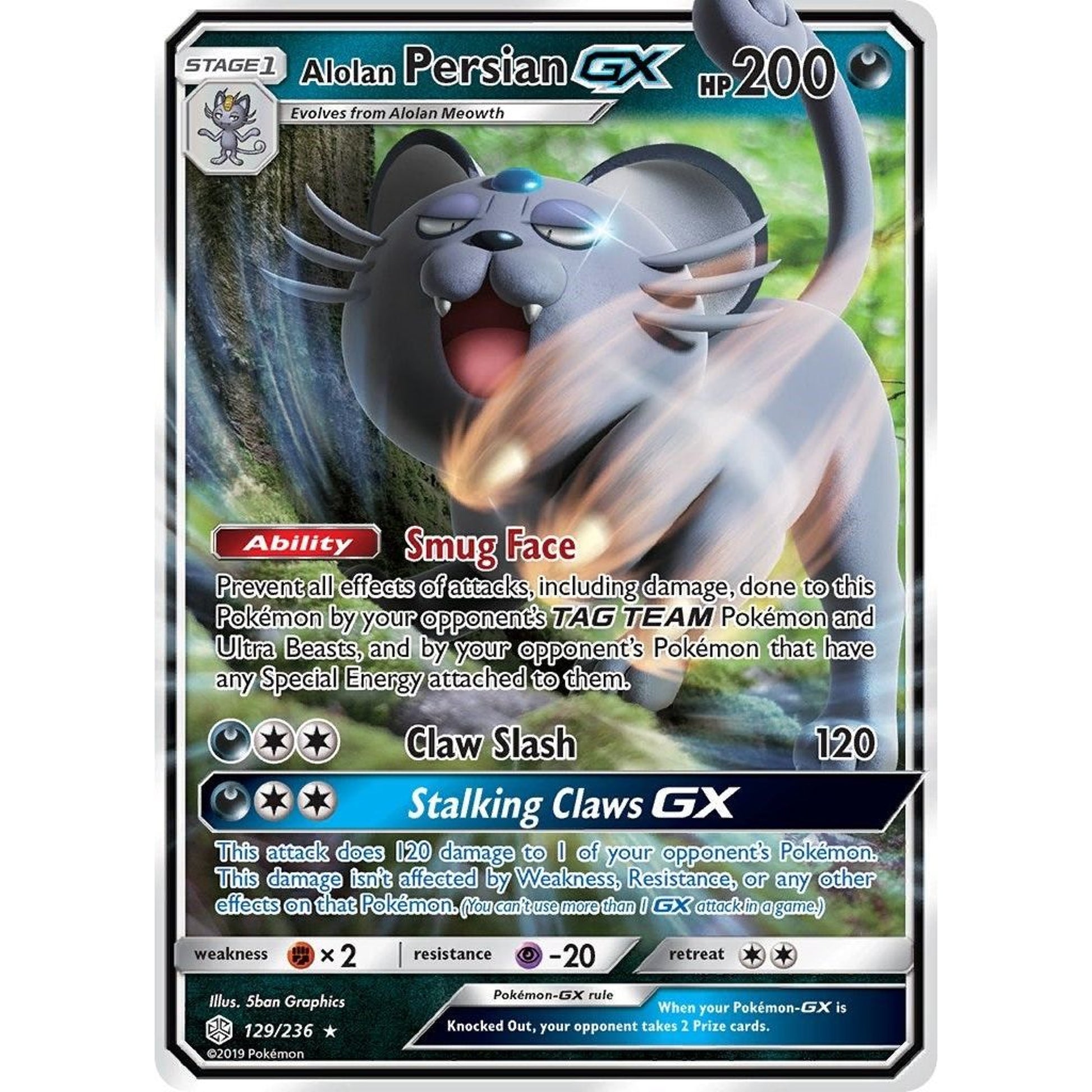Image for Alolan Persian GX (129/236) (SM12) - Pokemon