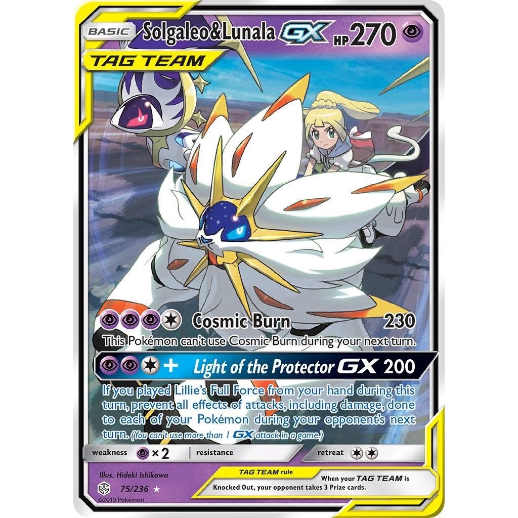 Image for Solgaleo & Lunala GX (75/236) (SM12) - Pokemon