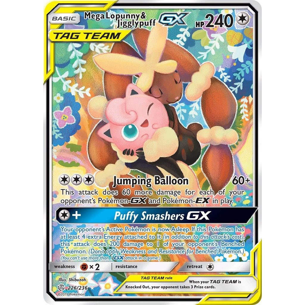 Image for Mega Lopunny & Jigglypuff GX (Alternate Full Art) (226/236) (SM12) - Pokemon