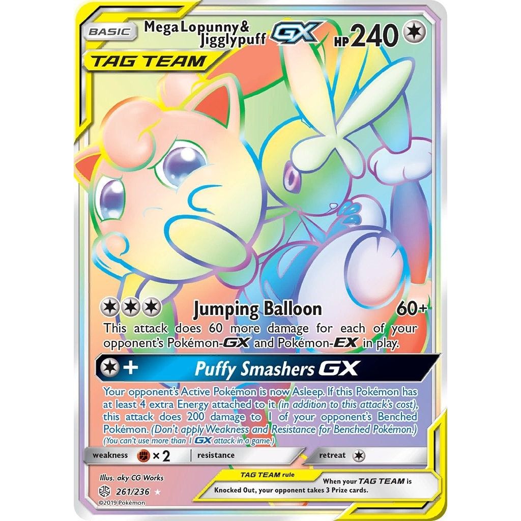Image for Mega Lopunny & Jigglypuff GX (Secret) (261/236) (SM12) - Pokemon