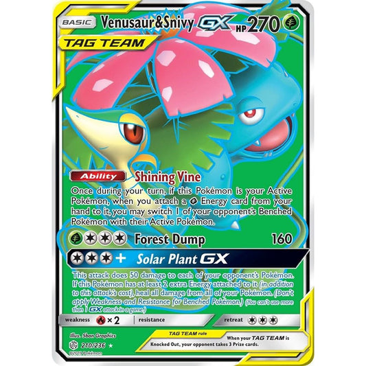 Image for Venusaur & Snivy GX (Full Art) (210/236) (SM12) - Pokemon