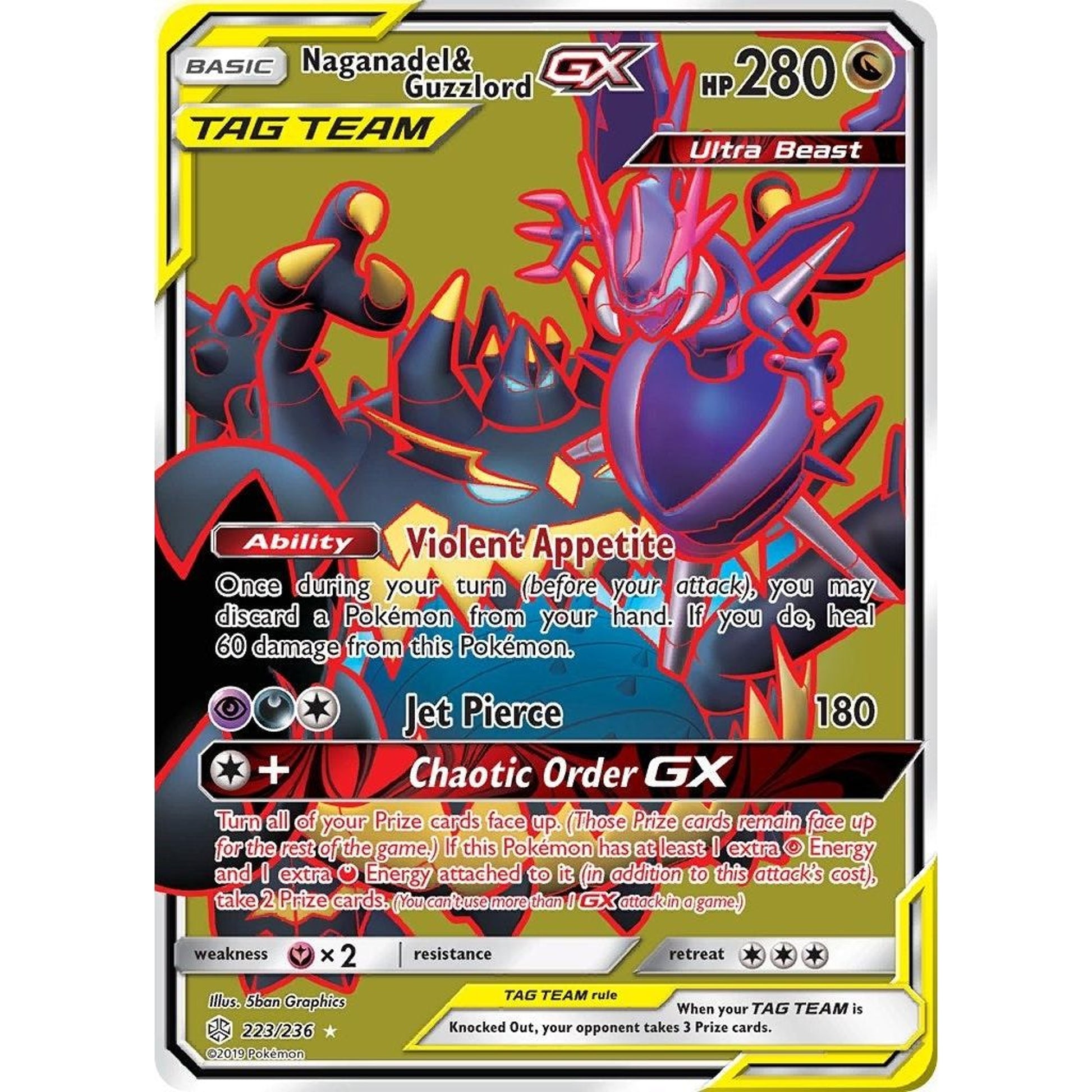 Image for Naganadel & Guzzlord GX (Full Art) (223/236) (SM12) - Pokemon