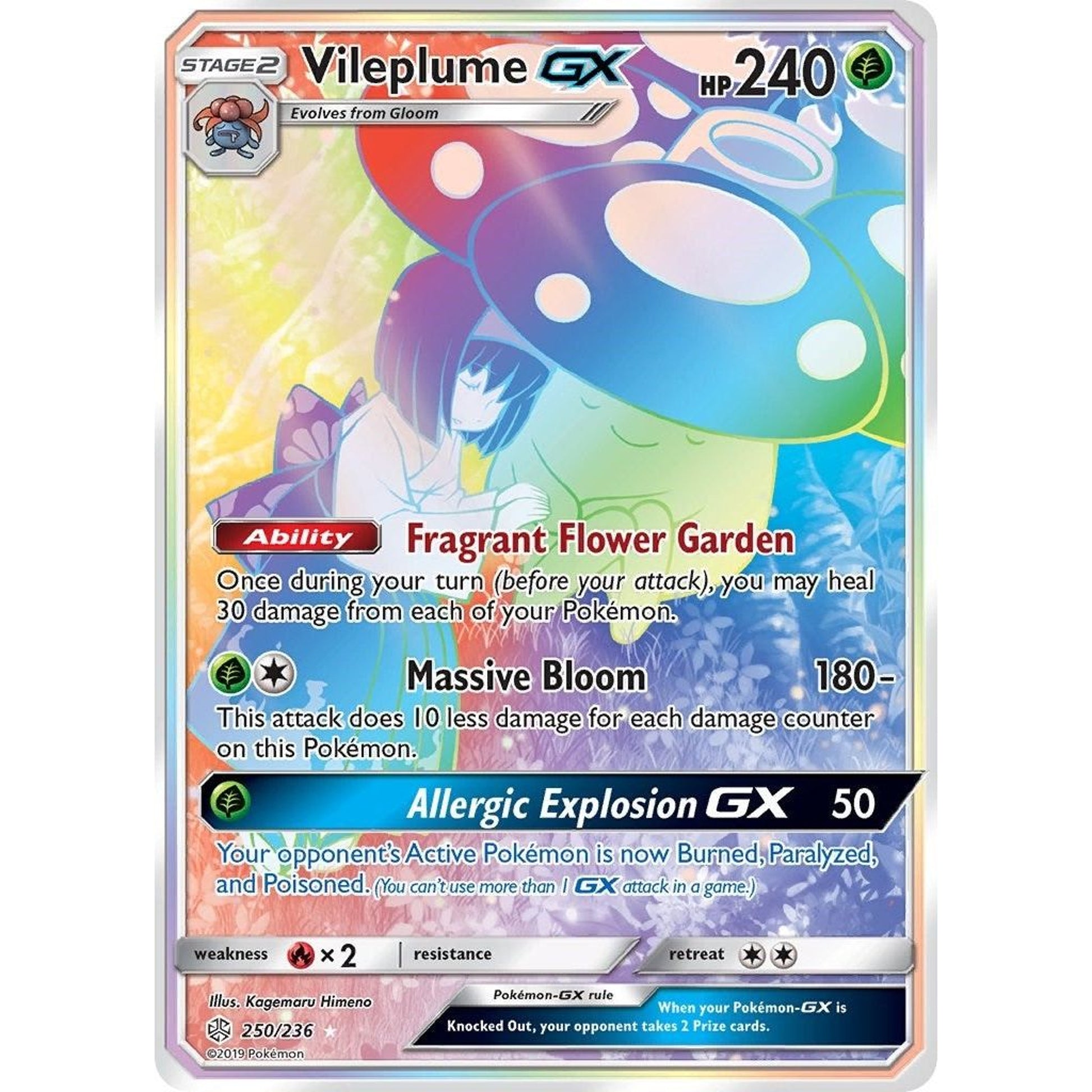 Image for Vileplume GX (Secret) (250/236) (SM12) - Pokemon