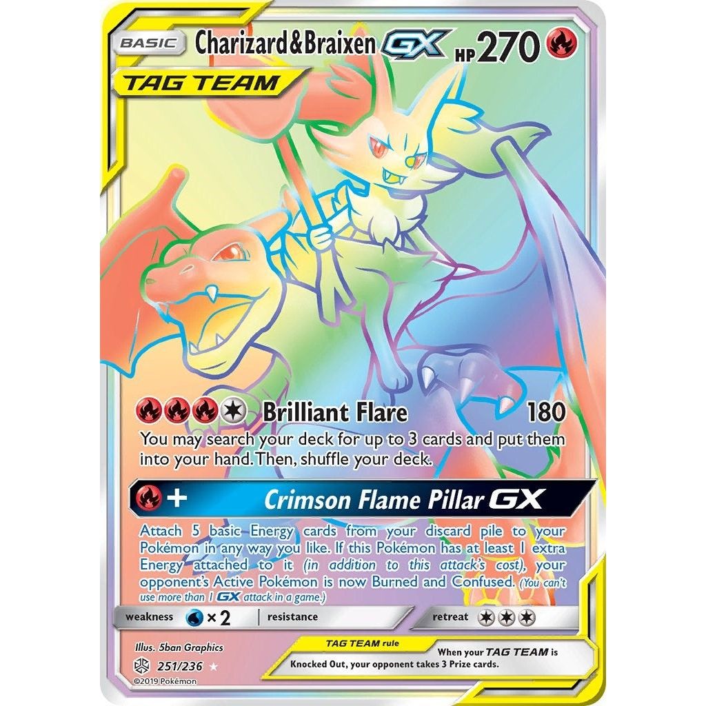 Image for Charizard & Braixen GX (Secret) (251/236) (SM12) - Pokemon