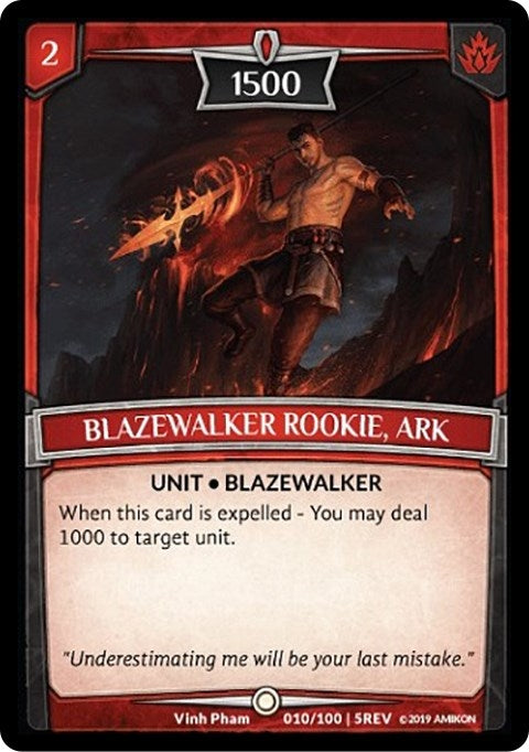 Image for Blazewalker Rookie, Ark (10/100 | 5REV) (REV) - Argent Saga TCG
