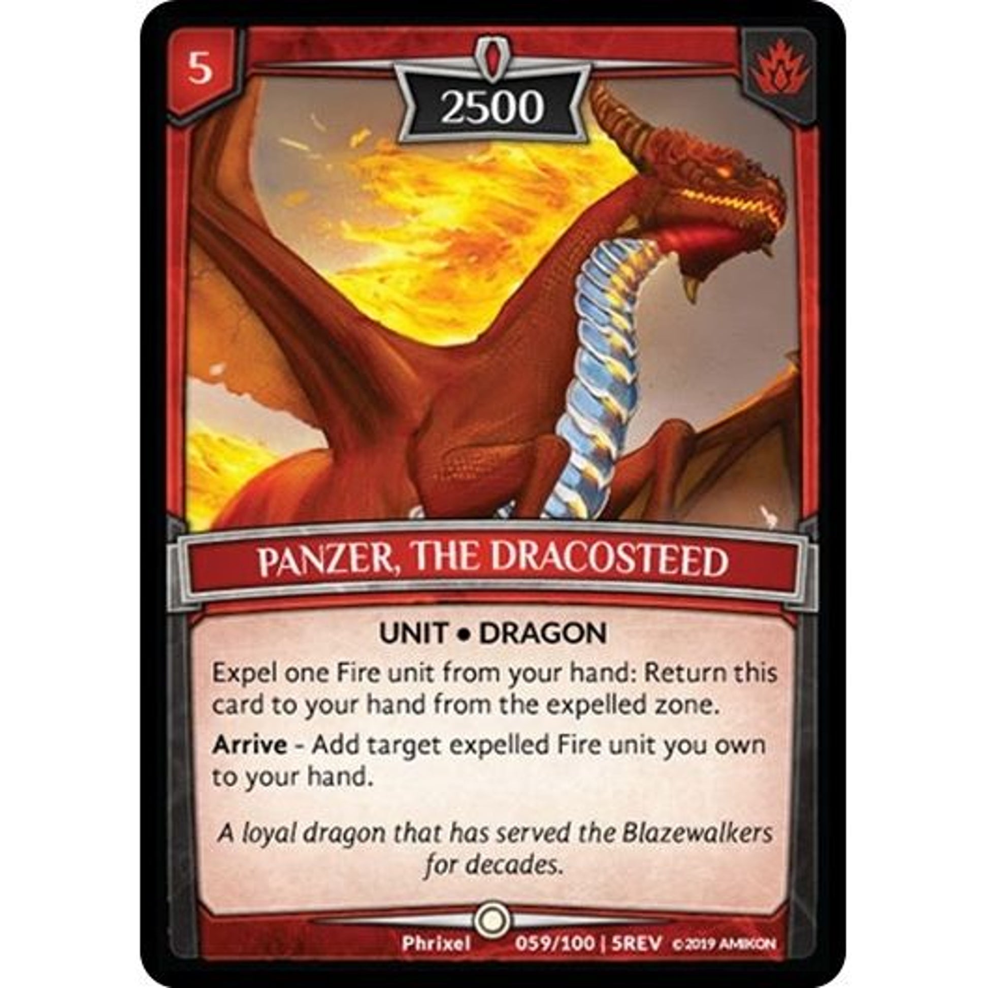 Image for Panzer, the Dracosteed (59/100 | 5REV) (REV) - Argent Saga TCG