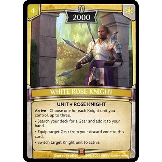 Image for White Rose Knight (100/100 | 5REV) (REV) - Argent Saga TCG