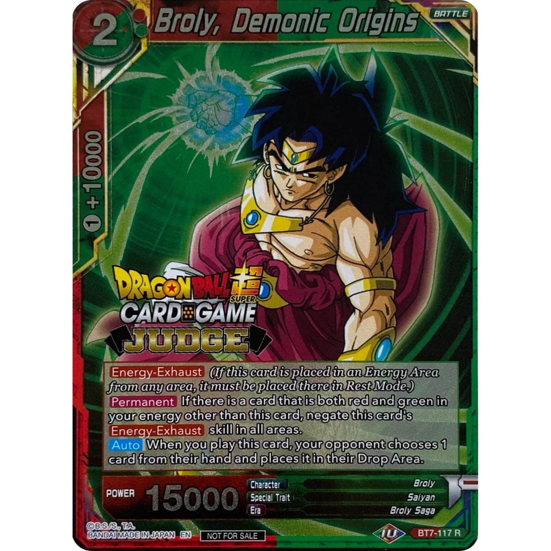 Image for Broly, Demonic Origins (BT7-117) (JPR) - Dragon Ball Super: Masters
