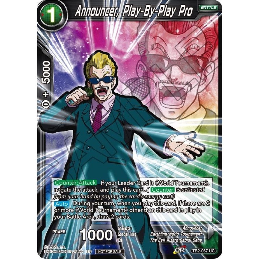Image for Announcer, Play-By-Play Pro (Event Pack 05) (TB2-067) (PR) - Dragon Ball Super: Masters