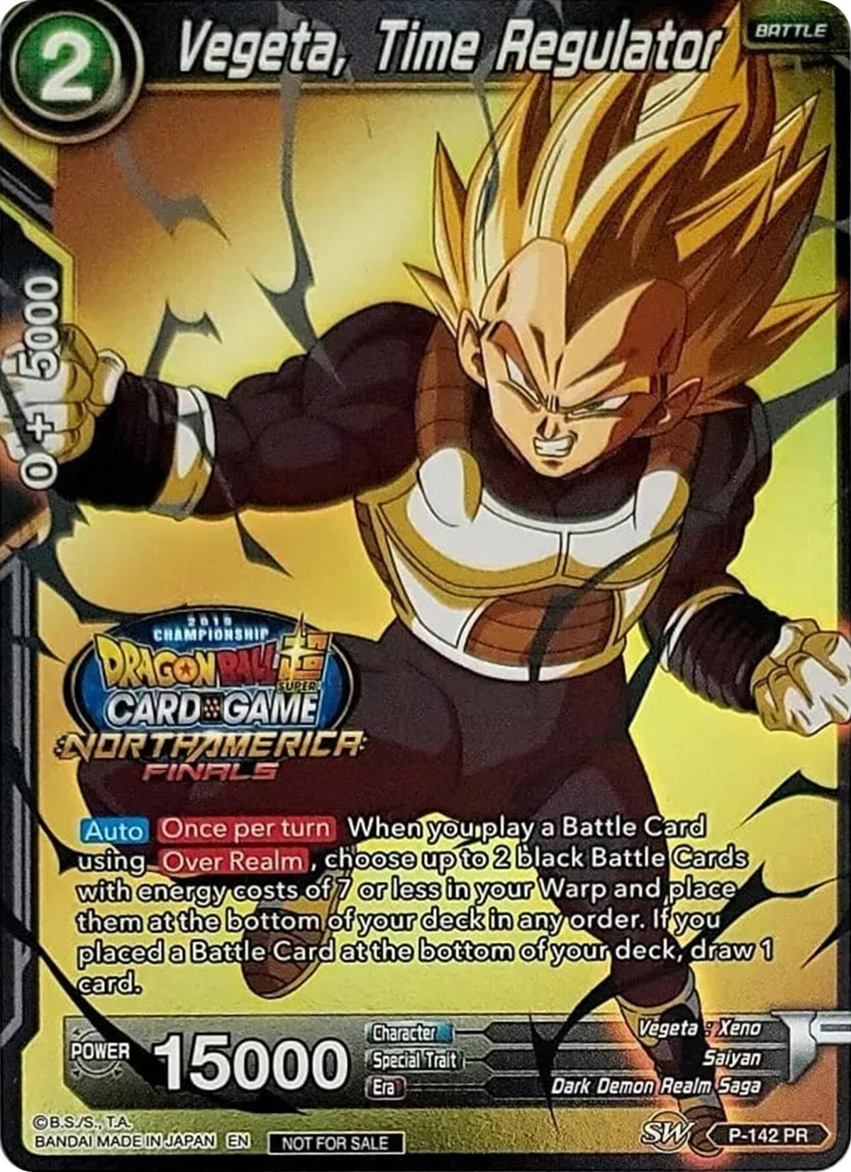 Image for Vegeta, Time Regulator (Championship Final 2019) (P-142) (TPR) - Dragon Ball Super: Masters