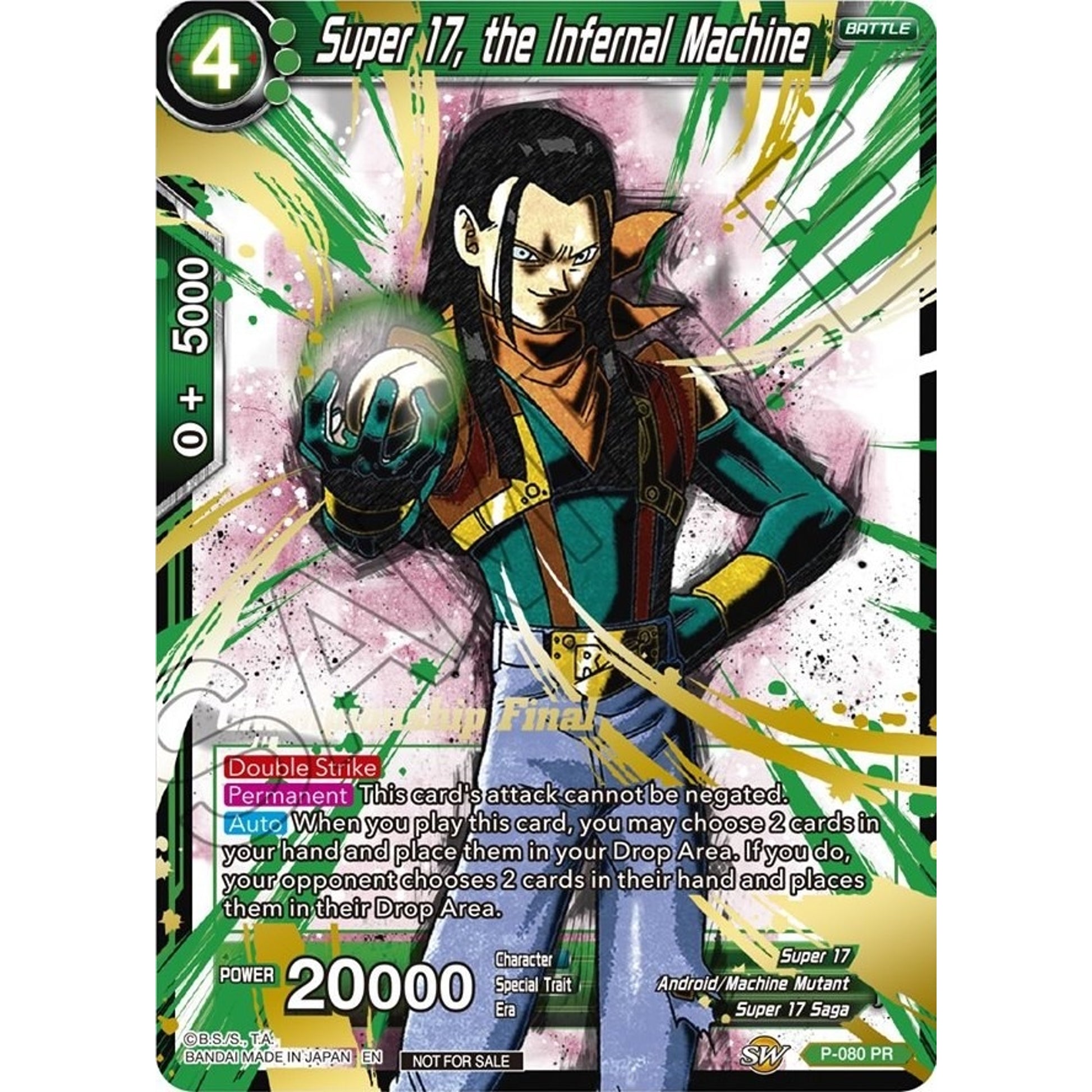 Image for Super 17, the Infernal Machine (Championship Final 2019) (P-080) (TPR) - Dragon Ball Super: Masters