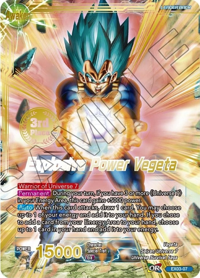 Image for Vegeta // Explosive Power Vegeta (Championship Final 2019) (3rd Place) (EX03-07) (TPR) - Dragon Ball Super: Masters