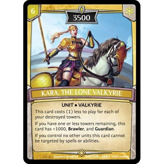 Image for Kara, the Lone Valkyrie (40/100 | 5REV) (REV) - Argent Saga TCG