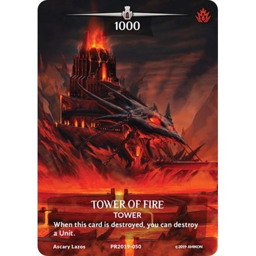 Image for Tower of Fire (Serial Numbered) (PR2019-050) (PR) - Argent Saga TCG