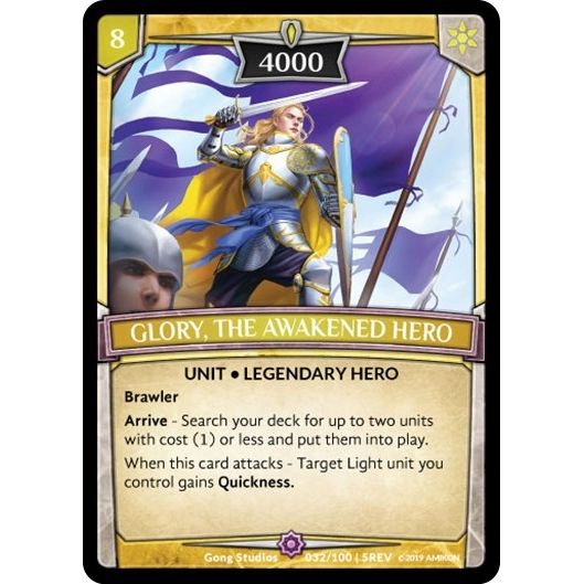 Image for Glory, the Awakened Hero (32/100 | 5REV) (REV) - Argent Saga TCG