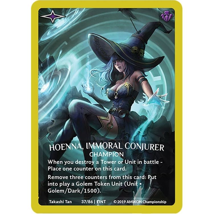 Image for Hoenna, Immoral Conjurer (Gold Metal Prize Card) (37/86 | 1INT) (PR) - Argent Saga TCG