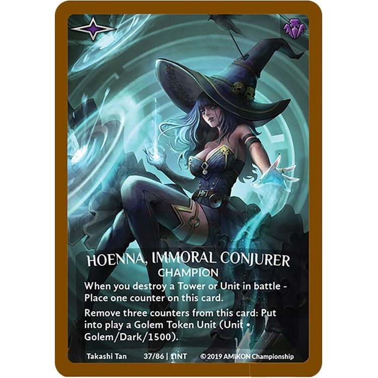 Image for Hoenna, Immoral Conjurer (Bronze Metal Prize Card) (37/86 | 1INT) (PR) - Argent Saga TCG