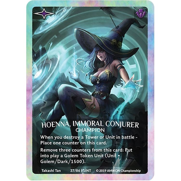 Image for Hoenna, Immoral Conjurer (Rainbow Metal Prize Card) (37/86 | 1INT) (PR) - Argent Saga TCG