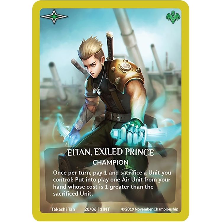 Image for Eitan, Exiled Prince (Gold Metal Prize Card) (20/86 | 1INT) (PR) - Argent Saga TCG