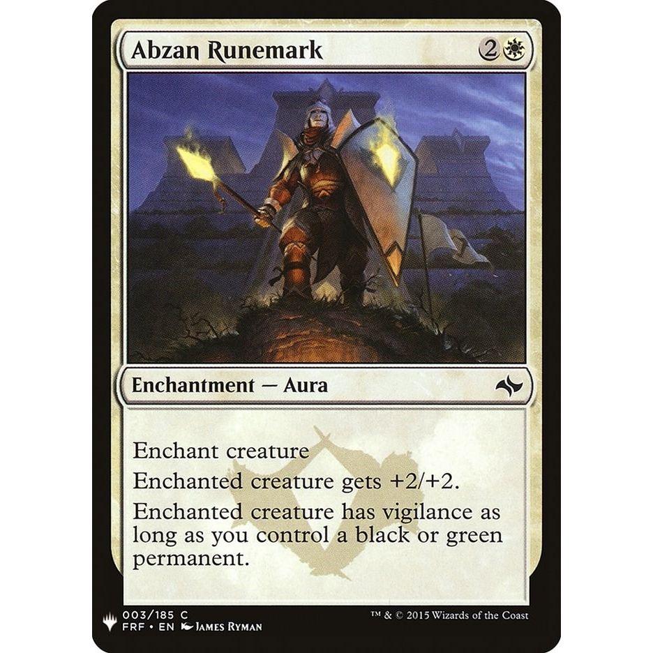 Image for Abzan Runemark (3) (LIST) - Magic: The Gathering