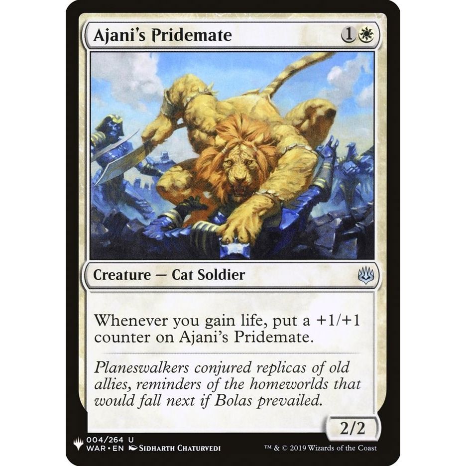 Image for Ajani's Pridemate (4) (LIST) - Magic: The Gathering