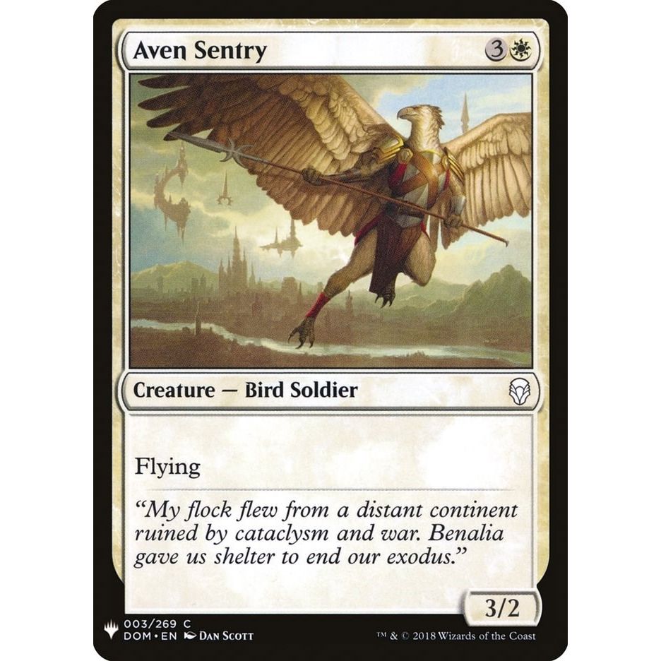 Image for Aven Sentry (3) (LIST) - Magic: The Gathering