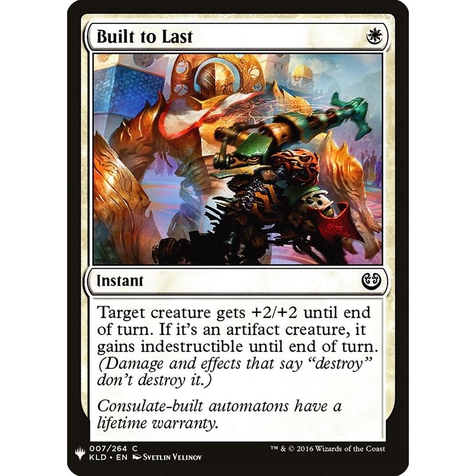 Image for Built to Last (7) (LIST) - Magic: The Gathering