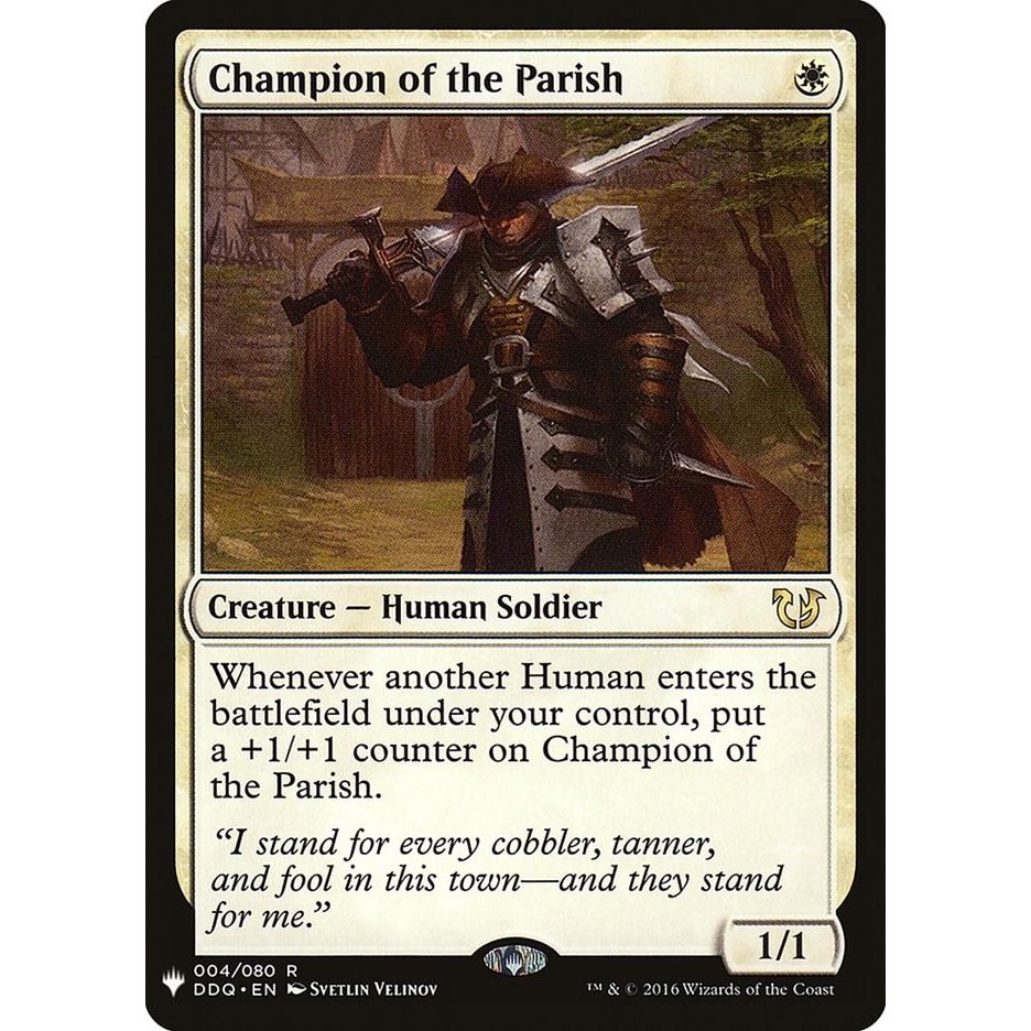 Image for Champion of the Parish (4) (LIST) - Magic: The Gathering