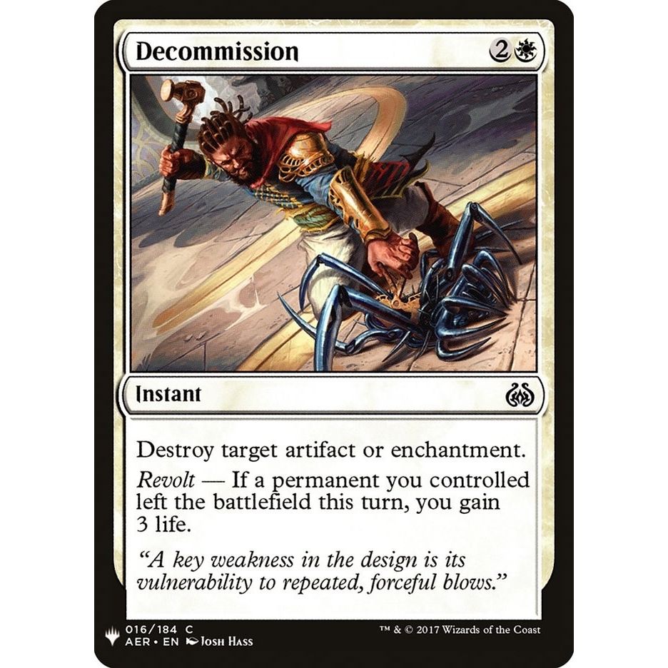 Image for Decommission (16) (LIST) - Magic: The Gathering